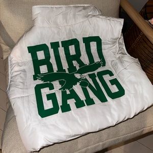 Eagles Bird Gang Cropped Puffer Vest